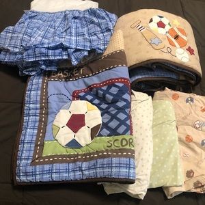 Boys Crib Sheet Set - Sports Theme